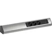 Ugaona uticnica CASIA 2 3x šuko + USB A/C INOX