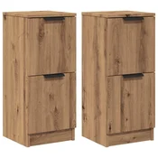 Vidaxl Komoda 2 kosa artisian hrast 30x30x70 cm konstruiran les