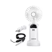 Aigostar - Punjivi rucni ventilator 4W/5V 1200mAh beli