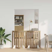Preklopna ogradica za kucne ljubimce 4 pcs Zanatski Hrast