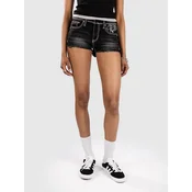 Ninth Hall Alyssia Cut Off Waistband Kratke hlace crne