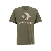 CONVERSE Majica kit/temno rjava/oliva/bela
