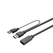 Vivolink PROUSB3AAF15C USB A - USB A 3.2 Gen 1 kabel 15 m črne barve
