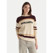 Patrizia Pepe Pulover 2K0352/K298-YA34 Écru Regular Fit