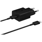 Polnilnik Samsung 1EP-T1510EBE + EP-DA705BBE 5W Travel Charger + USB-C/USB-C Data Cable Black (OOB Bulk) (57983112646)