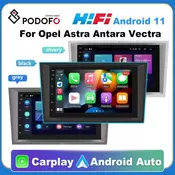 Podofo Android 11 Car Radio For Opel Astra Antara Vectra Corsa Multimedia Video Player GPS 2din Carplay Auto Stereo DVD