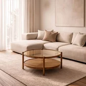 Hanah Home klub sto Magnum 110, 110 cm, orah