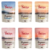 Ekonomično pakiranje Purizon Organic 24 x 85 g - Mješovito pakiranje (8xpiletina, 8xgovedina, 4xlosos, 4xpačetina)