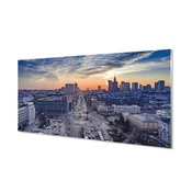 tulup.si Slika na akrilnem steklu Varšave nebotičnikov sunset 120x60 cm 4 obešalnika