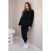 Set of sweatshirt and pants punto Black