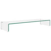 Vidaxl Stojalo za TV/ekran stekleno prozorno 100x30x13 cm