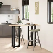 Noge za barski stol T-oblika 2 kom Crne 40x35x(100-101) cm Celik