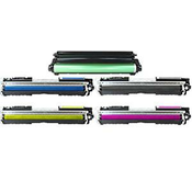 HP Komplet 126A / CE310A + CE311A + CE312A + CE313A + CE314 / Laserjet M175, M275, CP1020, CP1021, CP1022, CP1023, CP1025, CP1026, CP1027, CP1028 kompatibilni tonerji (4) + boben - črna, cyan, magenta, rumena + boben