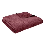 Bordo rdeče prešito pregrinjalo 240x260 cm Attica Velvet – Bianca