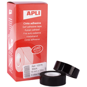 Lepilni trak, 19 mm x 33 m, APLI, črn, 33 m