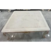 Casa Padrino luxury baroque coffee table white/gold - Handmade baroque style living room table - Luxury furniture in baroque style - Baroque style furniture - Baroque furniture