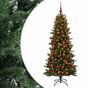 Vidaxl Umetna božična jelka z bučko 210 cm 300 LED Toplo bela