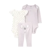 Carters komplet 3/1 (2 x bodi, d.deo), devojcice