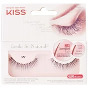 KISS Komplet Looks So Natural, umetne trepalnice + lepilo, Shy 1 kos.