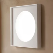 Luceplan Cassette LED stenska svetilka fazni rez 90x90cm - Dnevna soba/jedilnica - Dizajn - bela mat barva - Kovina