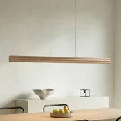 Lucande LED-visoka svetilka Annetta, 117 cm, CCT, z možnostjo zatemnitve - Dnevna soba/jedilnica - Sodobni - Svetlo leseno, sivo