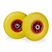 Northix Kolesa za samokolnico PU guma, 2 kom., premer 4.00-6, nosilnost 400 kg