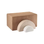 Rjav komplet mehkih igral iz rebrastega žameta 75x49x37 cm Rainbow Montessori – Wigiwama