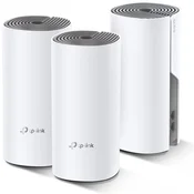 TP-Link Deco E4 (3-pack) Dvopasovni (2,4 GHz / 5 GHz) Wi-Fi 5 (802.11ac) Bela, Siva 2 Notranji