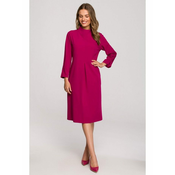 Style Ženska mini obleka Annangaine S318 sliva XL