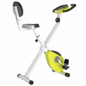 HOMCOM HOMCOM jekleno zložljivo kolo za fitnes vadbo z nastavljivo višino, 8 stopenj magnetne upornosti, LCD zaslon, rumeno, 43x97x109cm, (20755507)