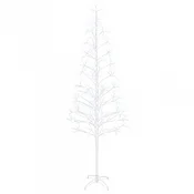 Vidaxl LED novoletna jelka z lučkami Bela 47 x 210 cm Jeklo 228 LED