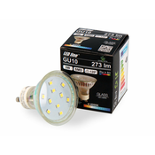 LED line LED žarnica GU10 s srebrnim robom, 3W, 273lm, 120° [241925] Farba svetla: Hladna bela