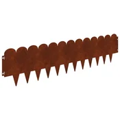 Vidaxl Robovi trave 10 szt. 103 x 25 cm Jeklo Rjav