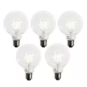 Komplet 5 E27 zatemnitvenih LED žarnic G95 5W 450 lm 3000K