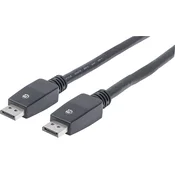 MANHATTAN Manhattan DisplayPort kabel DisplayPort vtič, DisplayPort vtič 10 m črna 354134 4K UHD, zaščita iz folije, UL-certificirano, pozlačeni konektorji Disp, (20417815)