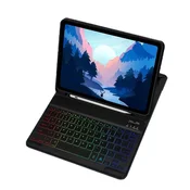 INF Usnjena torbica z RGB Bluetooth tipkovnico za iPad Black iPad 9,7 palca, (21683122)