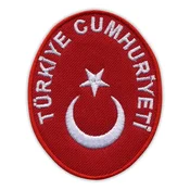 shumee Našitek državnega grba TURČIJE - TÜRKIYE CUMHURIYETI - Prišiven - Vezen našitek/značka/emblem