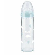 Nuk First Choice Plus steklena steklenička 240ml New Classic Turquoise