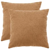 vidaXL Prevleka za blazino 2 pcs HEERLEN Bež 55 x 55 cm Bouclé