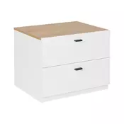 Nočna omarica Berwyn 3156 Bela, 43x52x39cm, Iverna plošča, MDF plošča
