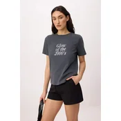 Trendyol Milla Ženska majica TWOSS26TS00119, Antracit