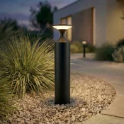 Lucande LED-ulična svetilka Navor, višina 50 cm, črna, IP65 - Sodobni - črna, prosojna - Aluminij