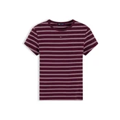 Tommy Jeans Majica ESSENTIAL vinsko rdeča/volneno bela