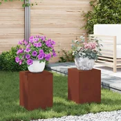 Vidaxl Stojalo za rastline 2 kos Rjav 24 x 24 x 35 cm