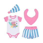 MY BABY Set za bebe, 4 komada, Roze-plavi