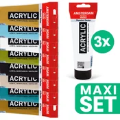 Komplet akrilnih barv Amsterdam s titanovo belino
