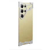 INF Eleganten srebrn kovinski etui + folija za objektiv za Samsung S25 Ultra, (5000275048)
