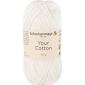 Schachenmayr Your Cotton 00001 White Pletilna preja