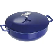Staub Staub Cocotte okrogli litoželezni lonec, 28 cm, 6,7 L, temno moder