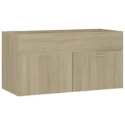 Vidaxl Omarica za umivalnik sonoma hrast 90x38,5x46 cm inženirski les